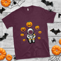 Halloween Astronaut T Shirt Scary Pumpkin Universe Outer Space Halloween Costume - Wonder Print Shop