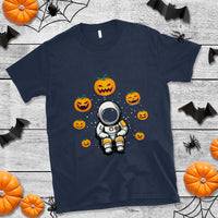 Halloween Astronaut T Shirt Scary Pumpkin Universe Outer Space Halloween Costume - Wonder Print Shop