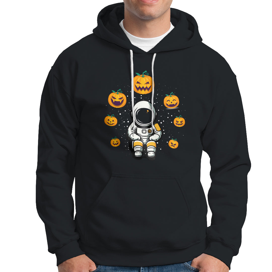 Halloween Astronaut Hoodie Scary Pumpkin Universe Outer Space Halloween Costume - Wonder Print Shop