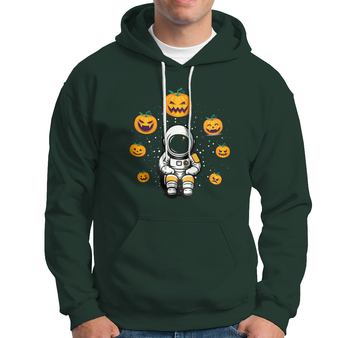 Halloween Astronaut Hoodie Scary Pumpkin Universe Outer Space Halloween Costume - Wonder Print Shop