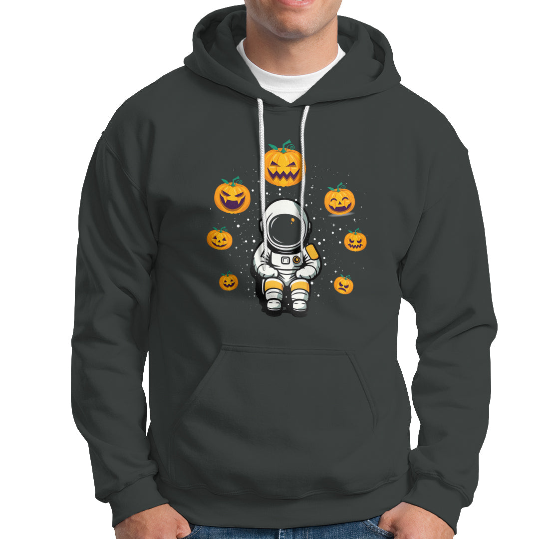Halloween Astronaut Hoodie Scary Pumpkin Universe Outer Space Halloween Costume - Wonder Print Shop