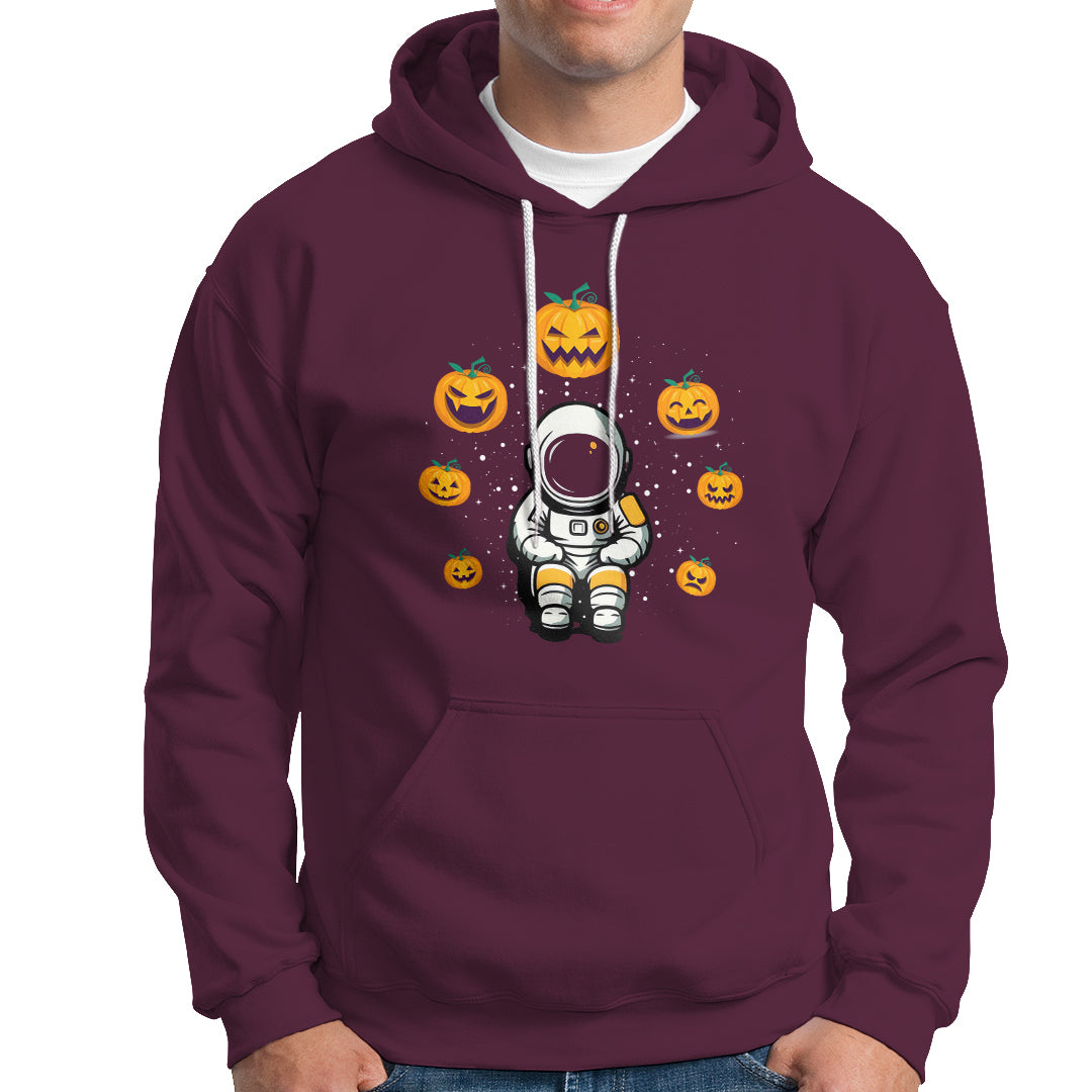 Halloween Astronaut Hoodie Scary Pumpkin Universe Outer Space Halloween Costume - Wonder Print Shop
