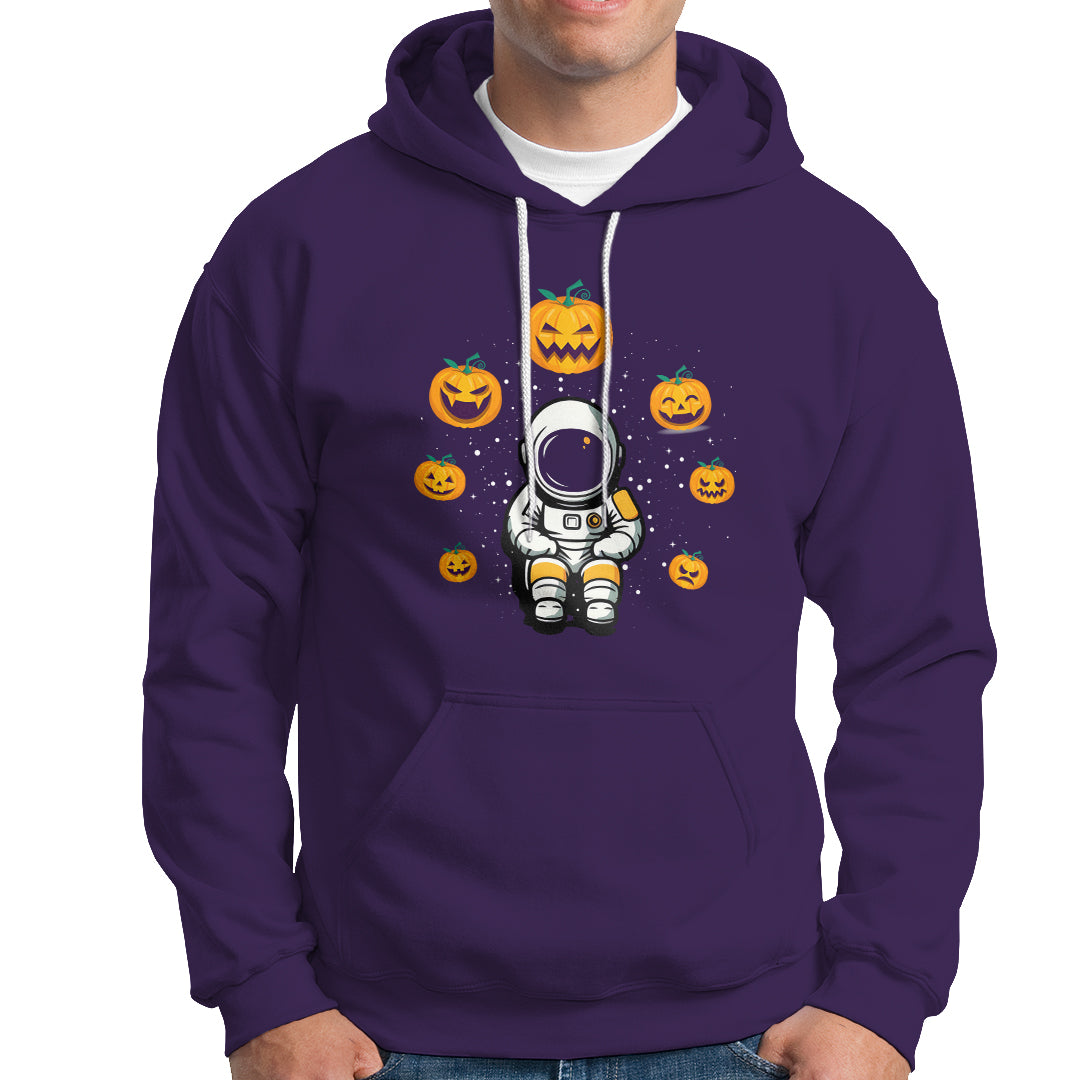 Halloween Astronaut Hoodie Scary Pumpkin Universe Outer Space Halloween Costume - Wonder Print Shop
