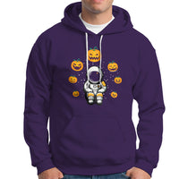Halloween Astronaut Hoodie Scary Pumpkin Universe Outer Space Halloween Costume - Wonder Print Shop