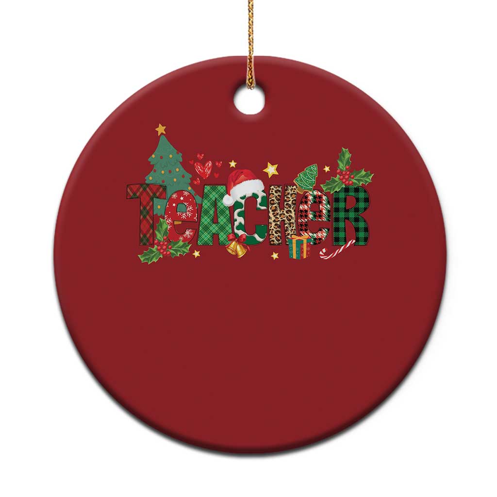 Teacher Xmas Christmas Ornament Merry Xmas Gifts - Wonder Print Shop