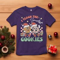 Teacher Christmas T Shirt I Teach The Smartest Cookies Retro Groovy Xmas Cookies - Wonder Print Shop