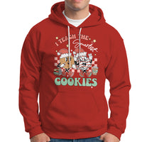 Teacher Christmas Hoodie I Teach The Smartest Cookies Retro Groovy Xmas Cookies - Wonder Print Shop