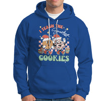 Teacher Christmas Hoodie I Teach The Smartest Cookies Retro Groovy Xmas Cookies - Wonder Print Shop