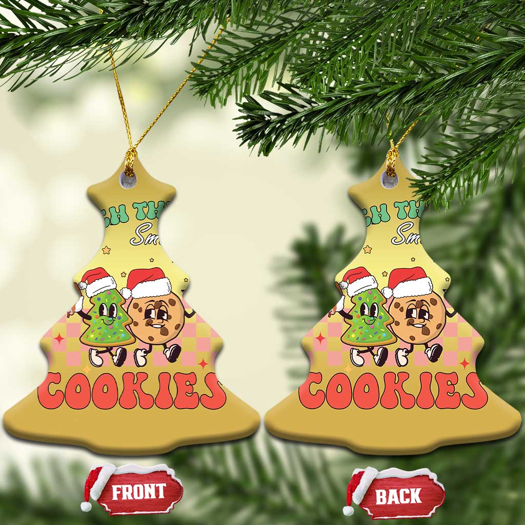 Teacher Christmas Christmas Ornament I Teach The Smartest Cookies Retro Groovy Xmas Cookies - Wonder Print Shop