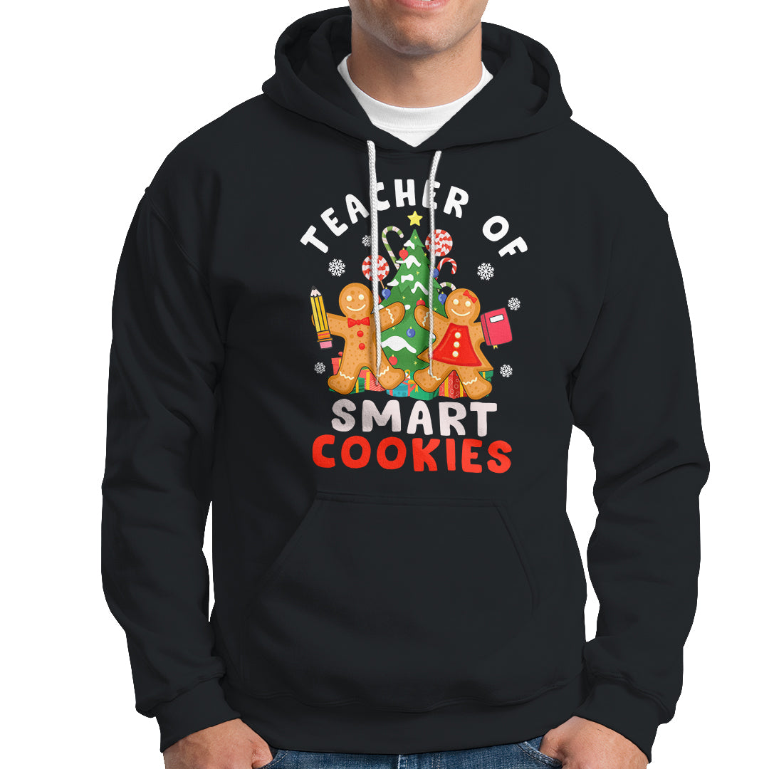 Teacher of Smart Cookies Christmas Gingerbread Man Hoodie Teacher of Smart Cookies - Wonder Print Shop