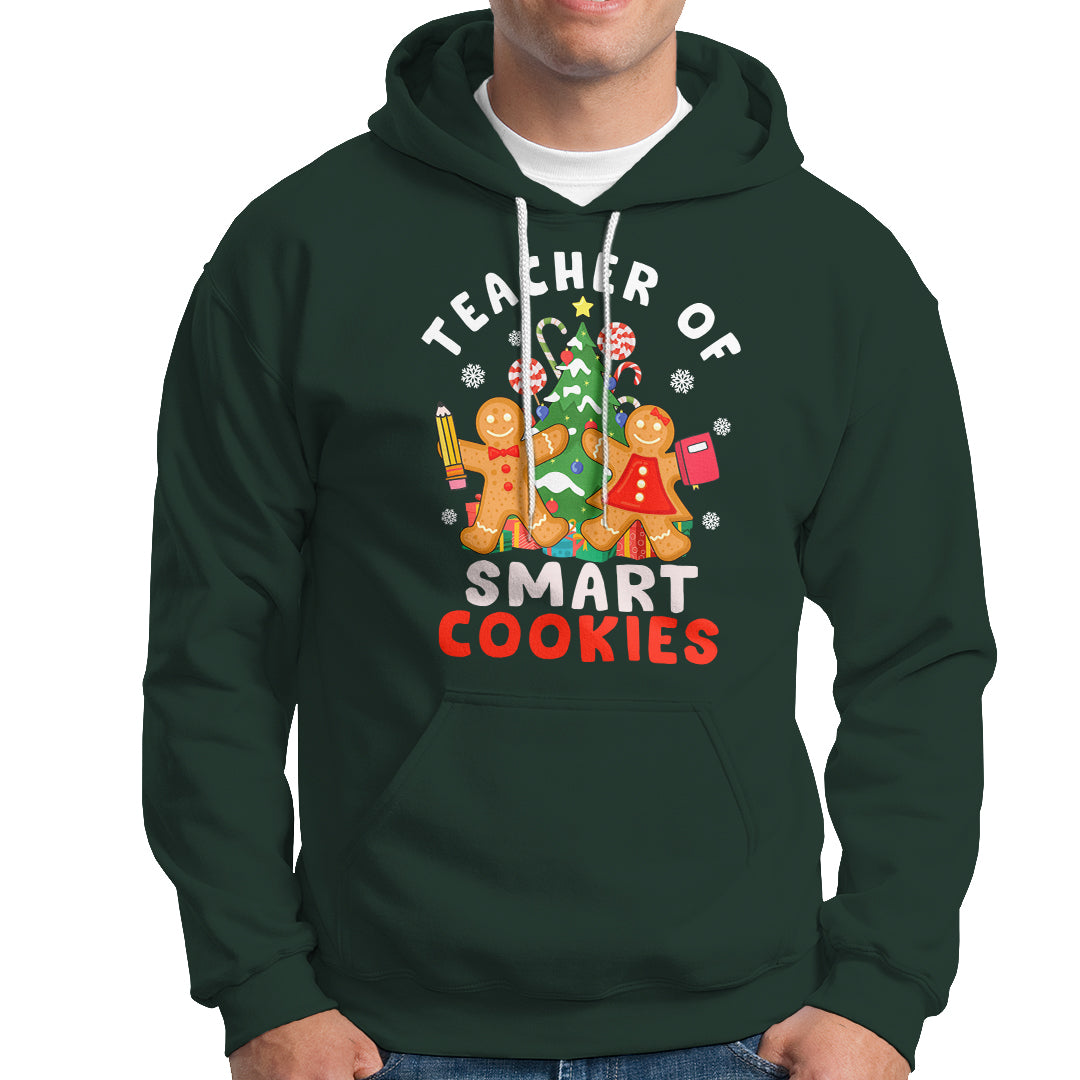 Teacher of Smart Cookies Christmas Gingerbread Man Hoodie Teacher of Smart Cookies - Wonder Print Shop
