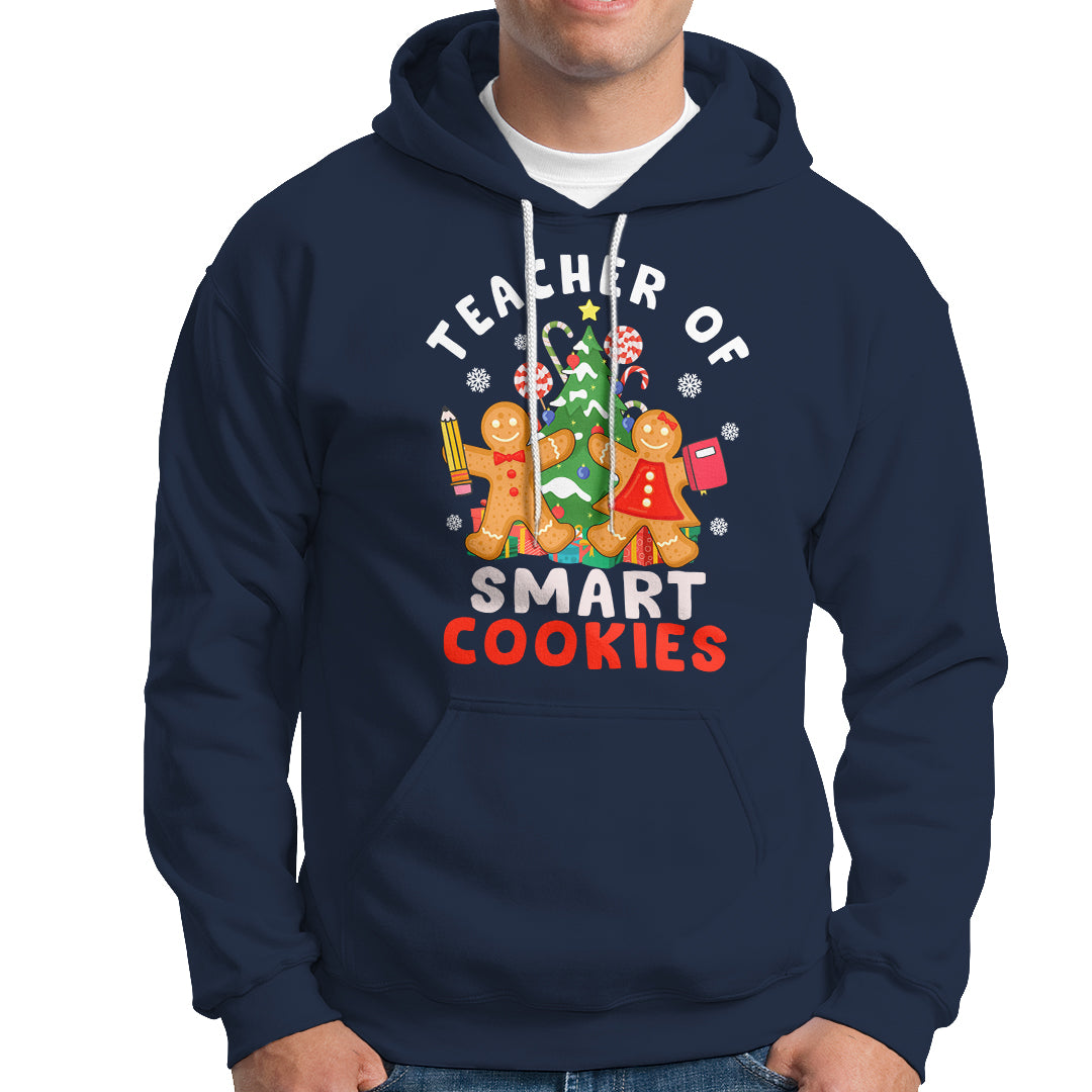 Teacher of Smart Cookies Christmas Gingerbread Man Hoodie Teacher of Smart Cookies - Wonder Print Shop