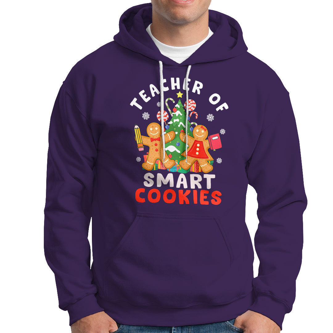 Teacher of Smart Cookies Christmas Gingerbread Man Hoodie Teacher of Smart Cookies - Wonder Print Shop