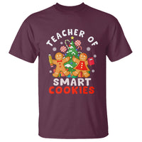 Teacher of Smart Cookies Christmas Gingerbread Man T Shirt - Wonder Print Shop