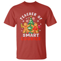 Teacher of Smart Cookies Christmas Gingerbread Man T Shirt - Wonder Print Shop