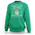 Be Nice To The Teacher Santa Is Watching Claus Ugly Christmas Sweatshirt - Wonder Print Shop
