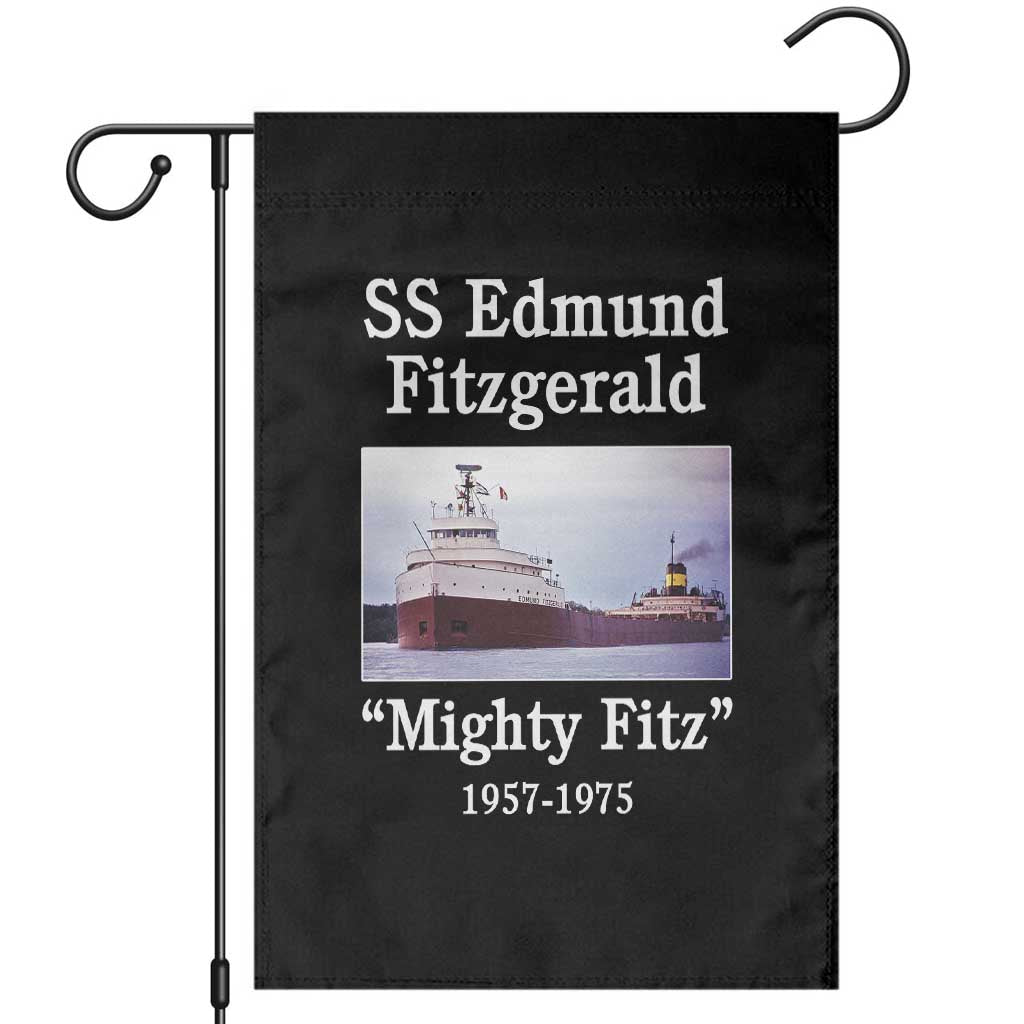 SS Edmund Fitzgerald Mighty Fitz Tribute Garden Flag Great Lakes Shipwreck Memorial - Wonder Print Shop
