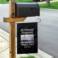 SS Edmund Fitzgerald Mighty Fitz Tribute Garden Flag Great Lakes Shipwreck Memorial - Wonder Print Shop