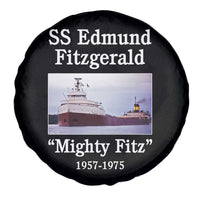 SS Edmund Fitzgerald Mighty Fitz Tribute Spare Tire Cover Great Lakes Shipwreck Memorial - Wonder Print Shop