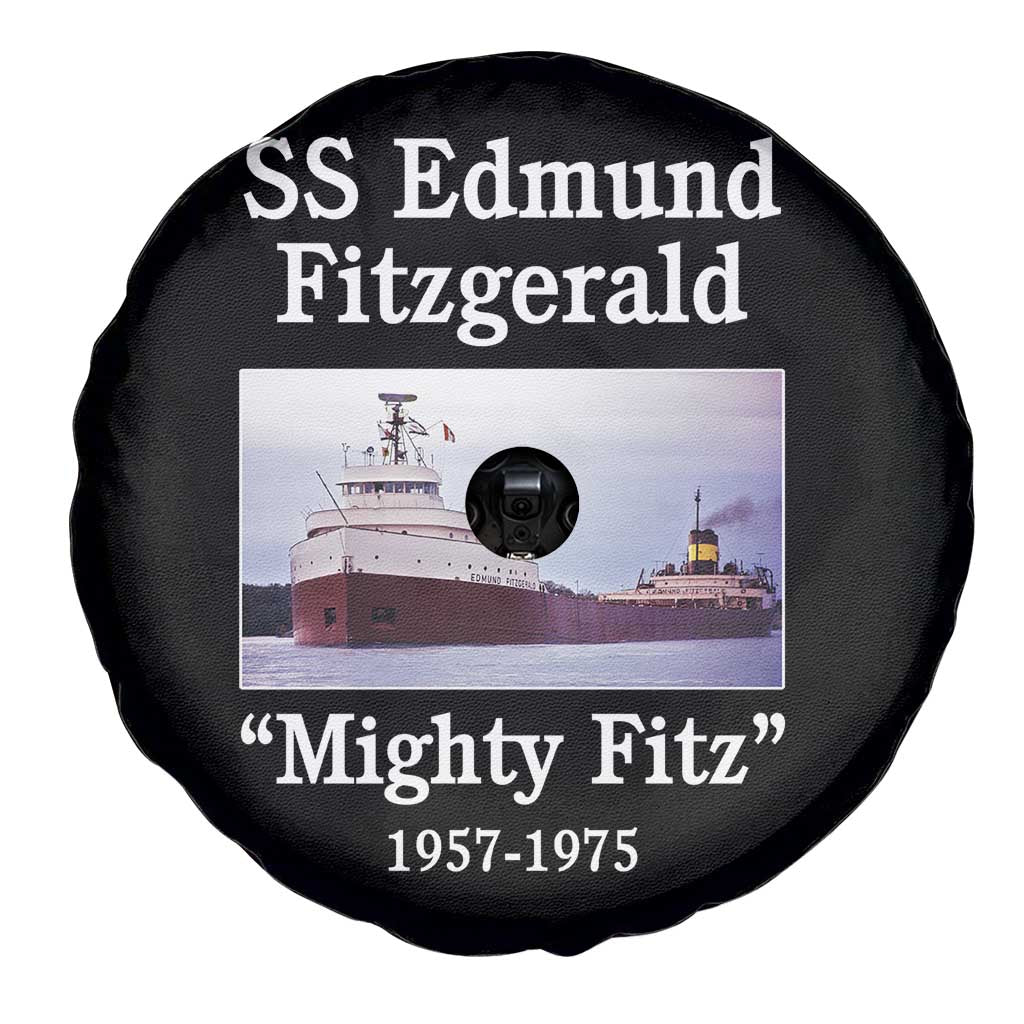 SS Edmund Fitzgerald Mighty Fitz Tribute Spare Tire Cover Great Lakes Shipwreck Memorial - Wonder Print Shop