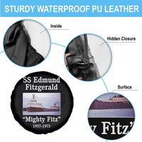 SS Edmund Fitzgerald Mighty Fitz Tribute Spare Tire Cover Great Lakes Shipwreck Memorial - Wonder Print Shop
