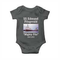 SS Edmund Fitzgerald Mighty Fitz Tribute Baby Onesie Great Lakes Shipwreck Memorial - Wonder Print Shop