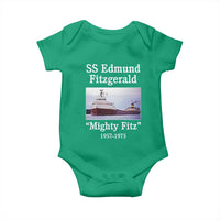 SS Edmund Fitzgerald Mighty Fitz Tribute Baby Onesie Great Lakes Shipwreck Memorial - Wonder Print Shop