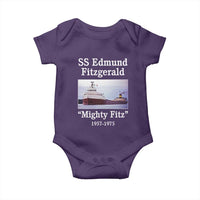 SS Edmund Fitzgerald Mighty Fitz Tribute Baby Onesie Great Lakes Shipwreck Memorial - Wonder Print Shop