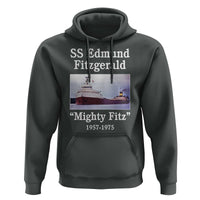 SS Edmund Fitzgerald Mighty Fitz Tribute Hoodie Great Lakes Shipwreck Memorial - Wonder Print Shop
