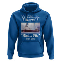 SS Edmund Fitzgerald Mighty Fitz Tribute Hoodie Great Lakes Shipwreck Memorial - Wonder Print Shop