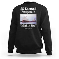 SS Edmund Fitzgerald Mighty Fitz Tribute Sweatshirt Great Lakes Shipwreck Memorial - Wonder Print Shop