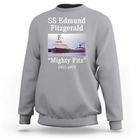 SS Edmund Fitzgerald Mighty Fitz Tribute Sweatshirt Great Lakes Shipwreck Memorial - Wonder Print Shop