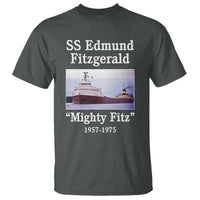 SS Edmund Fitzgerald Mighty Fitz Tribute T Shirt Great Lakes Shipwreck Memorial - Wonder Print Shop