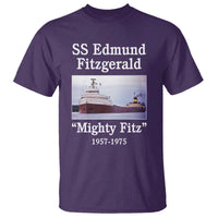SS Edmund Fitzgerald Mighty Fitz Tribute T Shirt Great Lakes Shipwreck Memorial - Wonder Print Shop