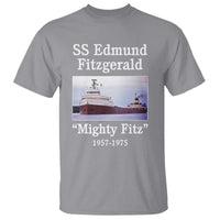 SS Edmund Fitzgerald Mighty Fitz Tribute T Shirt Great Lakes Shipwreck Memorial - Wonder Print Shop