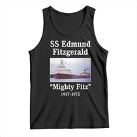 SS Edmund Fitzgerald Mighty Fitz Tribute Tank Top Great Lakes Shipwreck Memorial - Wonder Print Shop