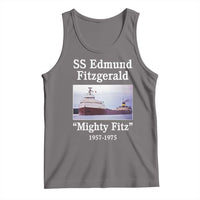SS Edmund Fitzgerald Mighty Fitz Tribute Tank Top Great Lakes Shipwreck Memorial - Wonder Print Shop