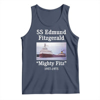 SS Edmund Fitzgerald Mighty Fitz Tribute Tank Top Great Lakes Shipwreck Memorial - Wonder Print Shop