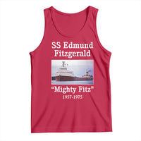SS Edmund Fitzgerald Mighty Fitz Tribute Tank Top Great Lakes Shipwreck Memorial - Wonder Print Shop