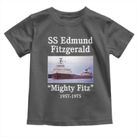 SS Edmund Fitzgerald Mighty Fitz Tribute Toddler T Shirt Great Lakes Shipwreck Memorial - Wonder Print Shop