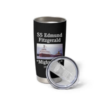 SS Edmund Fitzgerald Mighty Fitz Tribute Tumbler Cup Great Lakes Shipwreck Memorial - Wonder Print Shop