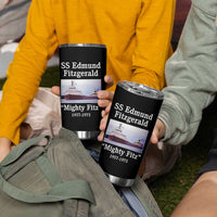 SS Edmund Fitzgerald Mighty Fitz Tribute Tumbler Cup Great Lakes Shipwreck Memorial - Wonder Print Shop