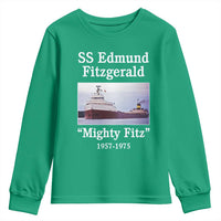 SS Edmund Fitzgerald Mighty Fitz Tribute Youth Sweatshirt Great Lakes Shipwreck Memorial - Wonder Print Shop