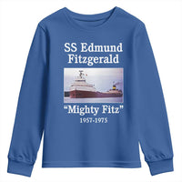 SS Edmund Fitzgerald Mighty Fitz Tribute Youth Sweatshirt Great Lakes Shipwreck Memorial - Wonder Print Shop