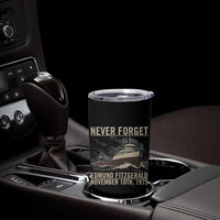 Never Forget Edmund Fitzgerald Tribute Tumbler Cup November 10 1975 Shipwreck Memorial - Wonder Print Shop