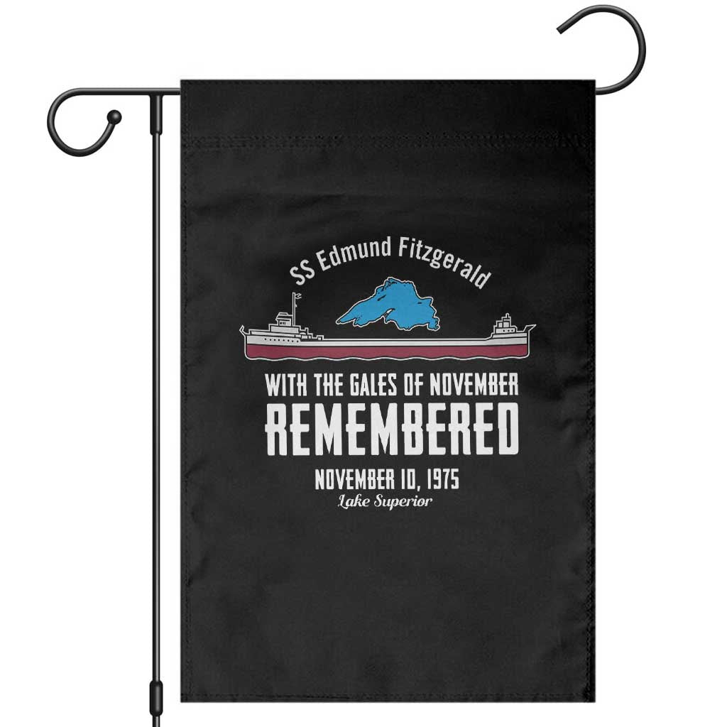 SS Edmund Fitzgerald Gales of November Tribute Garden Flag Lake Superior Shipwreck Memorial - Wonder Print Shop