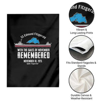 SS Edmund Fitzgerald Gales of November Tribute Garden Flag Lake Superior Shipwreck Memorial - Wonder Print Shop