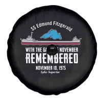 SS Edmund Fitzgerald Gales of November Tribute Spare Tire Cover Lake Superior Shipwreck Memorial - Wonder Print Shop