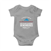 SS Edmund Fitzgerald Gales of November Tribute Baby Onesie Lake Superior Shipwreck Memorial - Wonder Print Shop