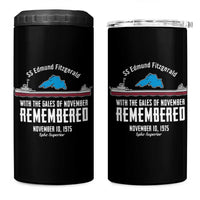 SS Edmund Fitzgerald Gales of November Tribute 4 in 1 Can Cooler Tumbler Lake Superior Shipwreck Memorial - Wonder Print Shop